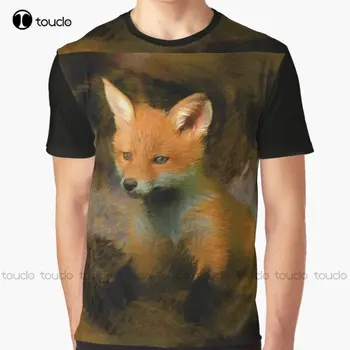 Malé Dieťa Fox Portrét Grafické T-Shirt, Shirt Tlač Digitálna Tlač Tee Košele Vianočný Darček Nové Populárne Xxs-5Xl