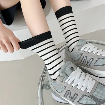 Kórejský Módne Prekladané Ženy Ponožky Študentov Školy Dievčatá Dlhé Ponožky Bežné Harajuku Streetwear Hip Hop Skateboard Športové Ponožky