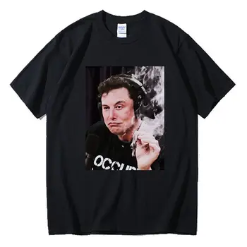 Elon Musk USA Podnikateľ Vytlačené T Tričko Bavlna Muži Ženy Tees S Až 3XL O-Krku Letné Topy