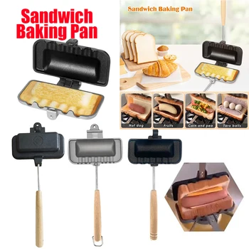 Sandwich pečící Teflónové Koláč Maker Vysokým teplotám Multifunkčné Obdĺžnik na Raňajky Palacinky, Toasty Omelets