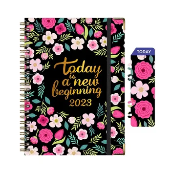Plánovač Notebook , Týždenný Mesačný Plánovač, 8.4 Inch x 6 cm, Špirálová Plánovač Notebook so Záložkami A05