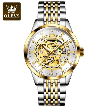 OLEVS 9920 Top Značky Nepremokavé Svetelný Hodinky pánske Luxusné Hodinky Pre Mužov, Automatický Mechanický Pohyb Človeka Šaty náramkové hodinky