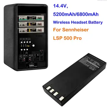 OrangeYu 5200mAh/6800mAh Bezdrôtový Headset Batérie 505596, LBA 500 pre Sennheiser LSP 500 Pro