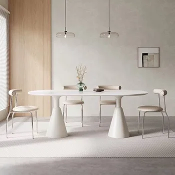 Nordic rock tanier jedálenský stôl krém vietor svätý grál tabuľka domov malý byt moderný minimalistický jedálenský stôl