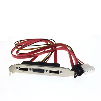 PC DIY SATA, aby ESATA a 4Pin IDE Molex Napájací PCI Držiak Slot Kábel Plnej Výšky Profilu na Externý Pevný Disk