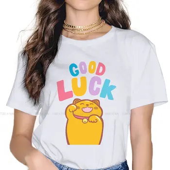 Šťastie Mačka Dievčatá Tričko veľa Šťastia Žena Topy Grafické Vtipné Tričká Dámske 4XL Nadrozmerné Tričko