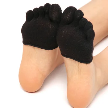 1Pair Ženy Pol Prsta Ponožky Päty Prst Ponožka Otvorené Prst Ponožky Prst Bavlnené Ponožky Letné Priedušná Non Slip Neviditeľné