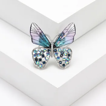 Akryl Transparentný Krídla Motýľ Brošňa Pre Ženy, Odevné Doplnky Drahokamu Hmyzu Brošňa Kolíky Šperky Dovolenku Dary