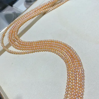 Prírodné primárna farba champagne gold sladkovodné perlový náhrdelník