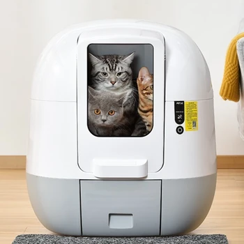 Automatický Samočistiaci Mačka Bedpan Pieskovisko Únik Dôkaz Inteligencie Big Cat Bedpan Wc