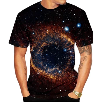 Letné 3D Vytlačené Galaxy Priestor T-Shirt Muži/ženy Chladné Letné Útulné a Priedušná T-Shirt