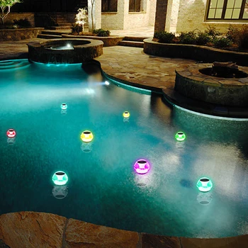LED Nočné Svetlo IP65 Vodeodolný Bazén Krajiny Lampa Plávajúce Bazén Svetlo, Farby Okolia Dekoratívne Svietidlo pre Bazén