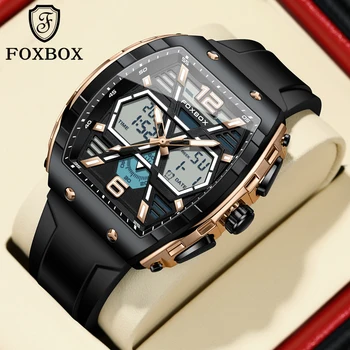 FOXBOX Mužov Sledovať Vojenské Športové Plávanie Veľké Módne Hodinky Vodotesné 50M Elektronické Náramkové hodinky Pánske Relogios Masculino