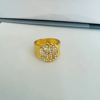 Zlatá Farba Geometrické Otvorenie Prstene pre Ženy 2023 Módne Drahokamu Krúžok Vyhlásenie Šperky, Svadobné Doplnky