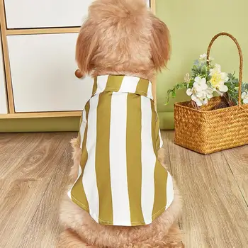 Pretty Pet Tričko Priedušná Pet Oblečenie Tlačidlo Zdobiť Malé Stredné Psa Šteňa T-Shirt Oblečenie