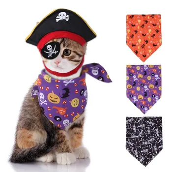 Nové Halloween Pet Pirát Klobúk Oblečenie, Módne Oblečenie Pre Mačky Zábavné Psov Kostým Pet Cosplay Propa Psa Kostým Pet Príslušenstvo