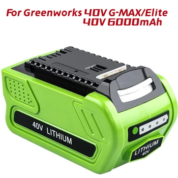 40V 6.0 Ah Lítium-Iónová Batéria pre Kompatibilné s 29462 Greenworks 40V G-MAX/Elite Akumulátorové Náradie Náhradné Batérie