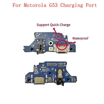 Nabíjanie pomocou pripojenia USB Konektor Port Rada Flex Kábel Pre Motorola Moto G53 Nabíjací Port Opravy Dielov