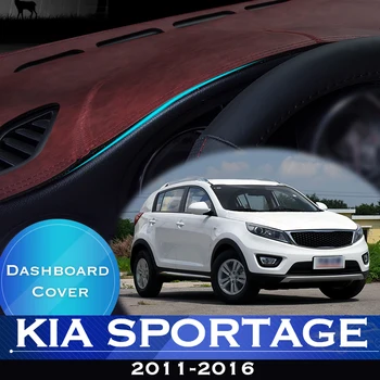 Pre KIA Sportage rokov 2011-2016 SL R Auto Tabuli Vyhnúť Light Pad Nástroj Platformu Stôl Kryt Kožené Anti-Slip Dash Mat 2015