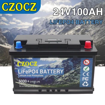 12V 24V LiFePO4 Batérie 300Ah 200Ah 100Ah Vstavané BMS Lítium Železa Fosfát Bunky Pack Pre Golf Cart Solárne Skladovanie S Nabíjačky