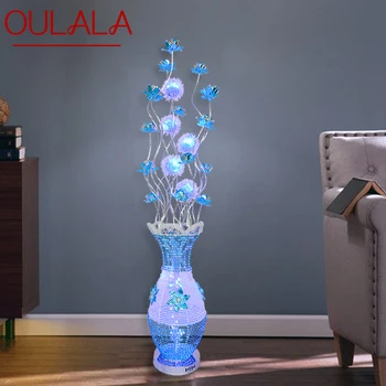 OULALA Nordic Modrá Poschodí Lampa Módne Moderná Obývacia Izba, Spálňa Hotel Hliníkový Drôt LED Originality Dekoratívne Svetlo