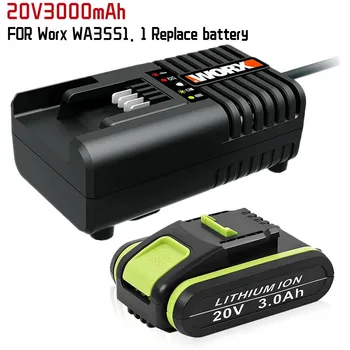 20V 3,0 Ah Ersatz Batterie für Worx Batterie WA3551 WA 3551,1 WA3553 WA35531 WA3572 WA3641 Kompatibel mit Worx 20V Náradie