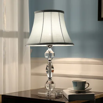 Jednoduché, Moderné Crystal Stolná Lampa Svetlo Luxusné Európskom Štýle Obývacej Izby Pozadí Steny Malá Stolná Lampa, Spálne, Nočná Lampa
