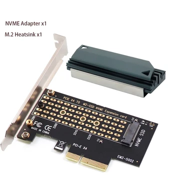PCIe Na NVMe Adaptér S Hliníkovým diskom SSD Chladič Cooler, 64Gbps M2 Ssd Gen4 PCIe 4.0 X4, X8, X16 Rozširujúca Karta Pre Desktop