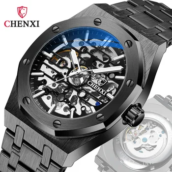 New Horúce CHENXI 8848 Automatické Muži Mechanické Náramkové hodinky Tourbillon Nepremokavé Business Módne Nehrdzavejúcej Ocele Mužské Hodinky