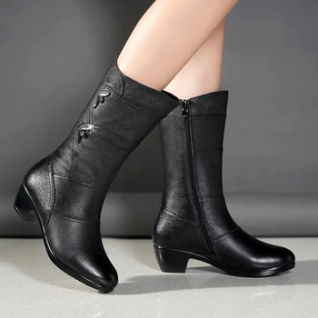 Nová Žena Ležérne Topánky Čierne Dámske Topánky 2023 Módne Zapatos Para Damas Sk Oferta Komfort Teplej Botas Mujer Midtube Ženy Podpätky