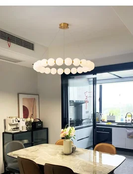 Moderný minimalistický kolo čítanie Tvorivé spálňa lobby svetlo luxusnej reštaurácii lampa Severskej kúzlo bean obývacia izba luster