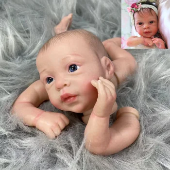 15 Palcový Mini Maľované Reborn Baby Kit Leighton Rose Predčasné Novorodenca Veľkosť Nezmontované Časti S Handričkou Telo DIY Darček Pre Deti