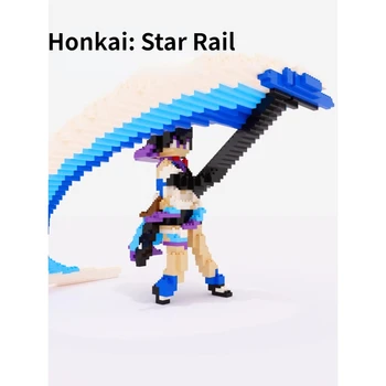 Honkai: Hviezda Železničnej anime herné postavy okolo Seele bloky dekorácie okolo detské hračky jedinečný narodeninám