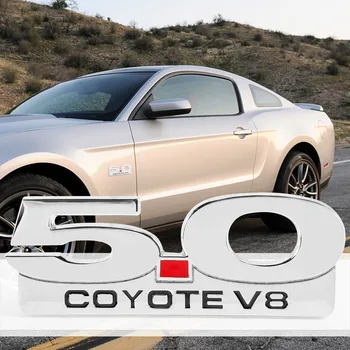 5.0 Coyote V8 Znak pre 11-14 Ford Mustang F150 F250 F350 Chrome Strane Tela Fender Emblémy Odtlačkový Nálepky Odznak Štítku