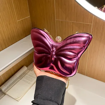 Roztomilý Motýľ Mini Malé Kabelky 2023 Nové Módne Jednoduché Malú Kabelku Trendy Zlatá Farba Reťazca Ramenný Crossbody Tašky Pre Ženy