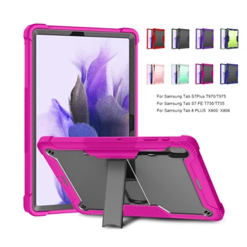 Tunda Tablet Samsung Galaxy Tab S7Plus S7 FE S8 Plus S6 lite S9 11 2023 SM-X710 X716B PC+TPU Deti Shockproof puzdro