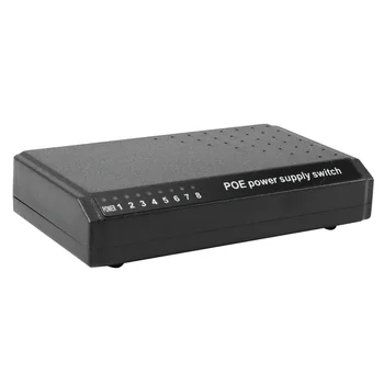 8 Portov 6+2 POE Switch Injektor Napájania cez RJ45 Ethernet Bez Napájacieho Adaptéra Rodina Systém Siete 10/100M pre Kamery