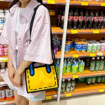 Nové Módne dámske Taška Osobné Kresleného 2D Taška cez Rameno Dievčenské Univerzálny program Messenger Taška Žien anime Kawaii Kabelka
