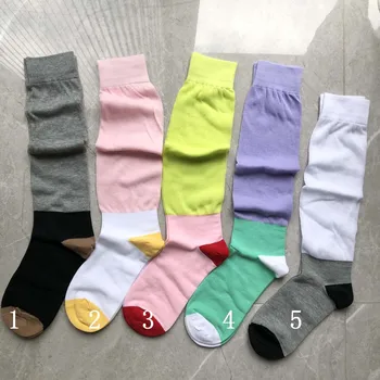 KR Multi-farebné priadza trubice dámske ponožky