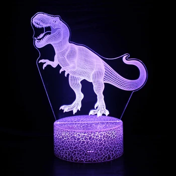 Nighdn 3D Roztomilý Dinosaurus Nočné Svetlo Deti LED Dino Lampa Krásne USB Akryl Tabuľka Nočného pre Deti Darček Lampa Spálňa Decor