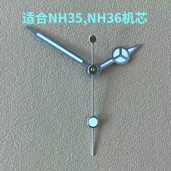 Príslušenstvo hodinky Hodinky Ruky 12,5 mm, Jemný 3 Rúk Zelený Svetelný Vhodné pre NH35/NH36 Automatické Mechanické Pohyby