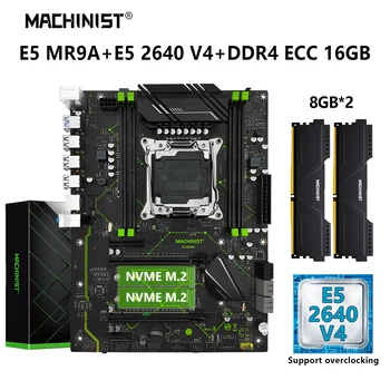 STROJNÍK X99 Doske Auta Xeon E5 2640 V4 Procesor CPU Nastaviť LGA 2011-3 16GB DDR4 ECC RAM Pamäť Combo 2×NVME M. 2 USB3.0 MR9A