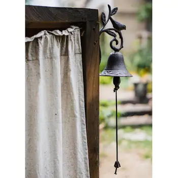 Liatinové Vták Zvonček liatiny Večera Bell Rustikálny Starožitné Nástenné Zvonček na Dvore Vnútorné Steny Vonkajšie Domáce Dekorácie