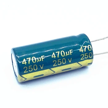 30pcs/veľa vysoká frekvencia nízka impedancia 250v 470UF hliníkové elektrolytický kondenzátor veľkosť 18X40 470UF 20%