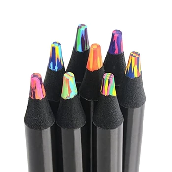 8 Farieb Dúhy Ceruzky Jumbo Farebné Ceruzky Pre Dospelých, Viacfarebná Ceruzky Pre Umelecké Kreslenie, Maľovanky, Skicovanie