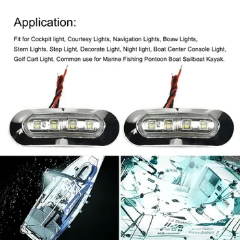 Zdvorilosť Svetlá Morských LED Svetlá 50 Námorných Lodí LED Svetlá 2385 vinuté Perly 4 LED Marine Svetlo Schodisko Nepremokavé