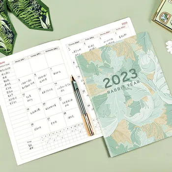 A4 2023 Kalendár, Plánovač Notebook 365 Dní Poznámkový Blok Týždenne Cieľom Zvyk Tracker Kawaii Program Plánovač Denník Plány Organizátor