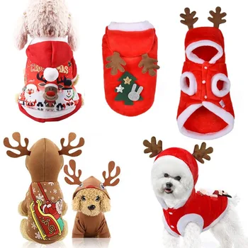 Vianočné Oblečenie pre psy, Santa Kostým pre Pug Chihuahua Yorkshire Pet Mačka Oblečenie Bunda, Kabát domáce Zvieratá Kostým 2024 Nový Rok
