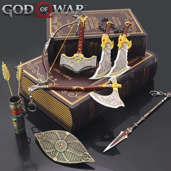 God of War 5 Zbraň Blades of Chaos Ghost of Sparta Hra Obrázok Meč Katana Keychain Modelu Deti Hračka Halloween Darčeky pre Chlapcov