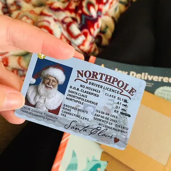 Santa Stratil vodičský Preukaz Karta DIY Santa Stratil občiansky Preukaz Santa Licencia Narodeniny Karty Ručné